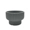 Macetero Maceta De Ceramica Estilo Copon Gris Mate S