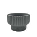 Macetero Maceta De Ceramica Estilo Copon Gris Mate S - Fliperex