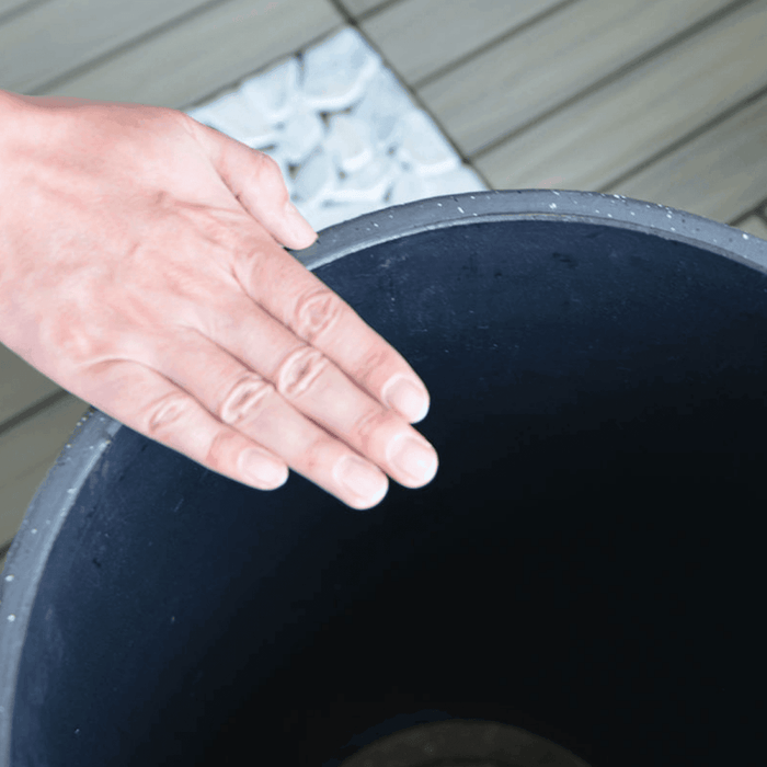 Macetero Plastico Semi Esfera Premium Diseño a Rayas S - Fliperex