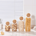Set 4 Botellas Frascos Vidrio Transparente Tapa De Corcho - Fliperex