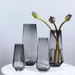 Florero Decorativo Geometrico Hexagonal De Vidrio Oscuro M - Fliperex