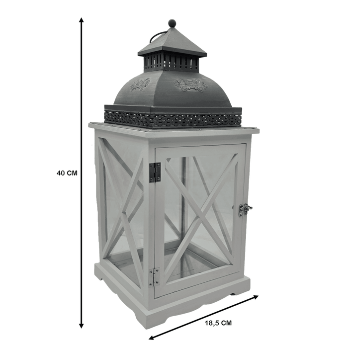 Set 2 Farol Calentador De Vela Costero De Madera Blanca - Fliperex