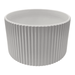 Set 2 Maceteros Maceta De Ceramica Blanco Lineas Verticales - Fliperex