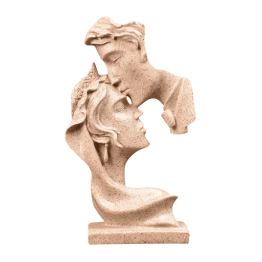Escultura Adorno Beso De Resina Abstracta Moderna Arenisca - Fliperex