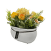 Planta Artificial Macetero Ceramica Blanco Arreglo Floral - Fliperex