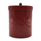 Frasco Metalico Rojo Con Tapa Redondo Multiuso Decorativo