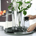 Florero Decorativo Geometrico Hexagonal De Vidrio Oscuro M - Fliperex