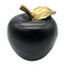 Figura Adorno De Manzana Negra Decorativa En Resina Moderna