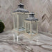 Set 2 Farol Calentador De Vela Costero De Madera Blanco - Fliperex