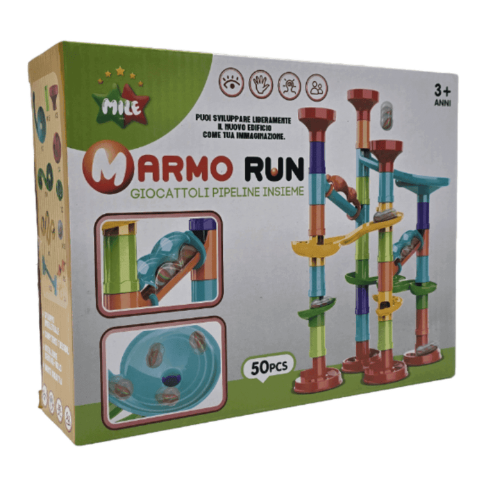 Circuito De Bolitas Completo Armable 50 Pieza Puzzle Tobogan - Fliperex