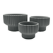Macetero Maceta De Ceramica Estilo Copon Gris Mate M - Fliperex