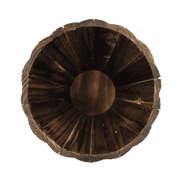 Macetero De Madera Tipo Barril Alargado Jardin Terraza S - Fliperex