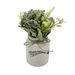 Planta Artificial Macetero Ceramica Blanco Con Hortensias - Fliperex
