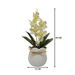 Planta Artificial Orquidea Decorativa Blanca Maceta Resina - Fliperex
