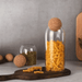 Set 3 Botellas Frascos Vidrio Transparente Tapa De Corcho L - Fliperex