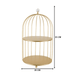 Jaula Bandeja Dorada De Decoracion Metalica Multiuso - Fliperex