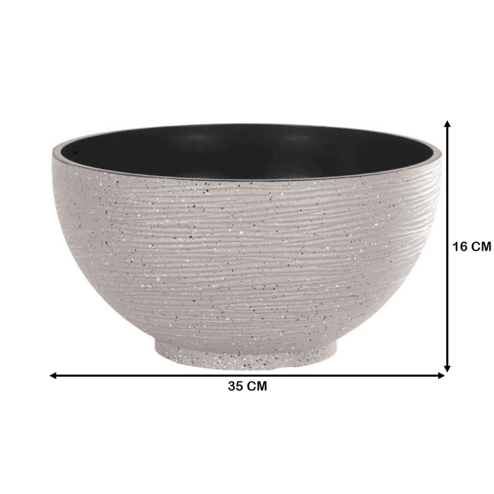 Macetero Plastico Semi Esfera Premium Diseño a Rayas S - Fliperex