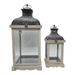 Set 2 Farol Calentador De Vela Costero De Madera Blanco - Fliperex