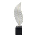 Figura Adorno De Hoja Blanca Decorativa En Resina Moderna S - Fliperex