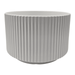 Set 2 Maceteros Maceta De Ceramica Blanco Lineas Verticales - Fliperex