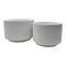 Set 2 Maceteros Maceta De Ceramica Blanco Lineas Verticales