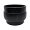 Macetero Maceta De Ceramica Lineas Relieve Negro L