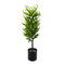 Planta Artificial Bambu Decorativa Macetero Plastico Negro