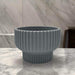 Macetero Maceta De Ceramica Estilo Copon Gris Mate M - Fliperex