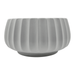 Macetero Maceta De Ceramica Copon Ranurado Blanco Brillante - Fliperex