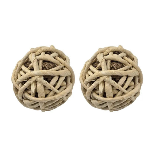 Set 2 Esferas De Fibra Cuerda Para Decoracion Pelota Marron - Fliperex