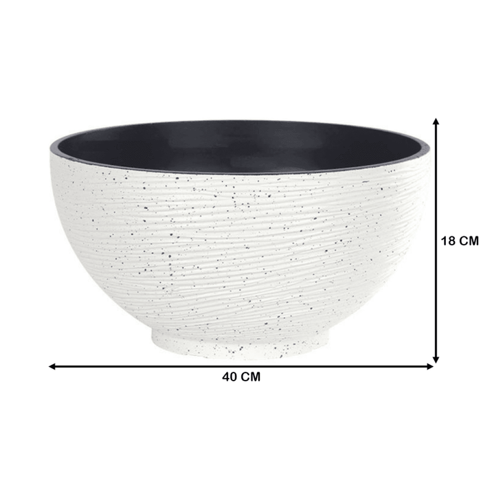 Macetero Plastico Semi Esfera Premium Diseño a Rayas M - Fliperex