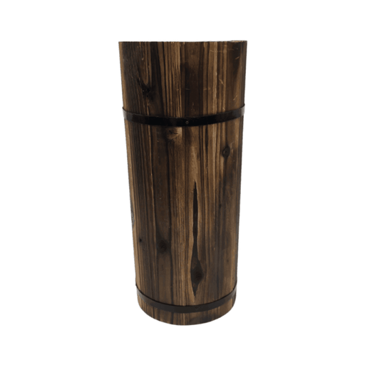 Macetero De Madera Tipo Barril Largo Alto Jardin Terraza M - Fliperex
