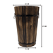 Macetero De Madera Tipo Barril Alargado Jardin Terraza M - Fliperex