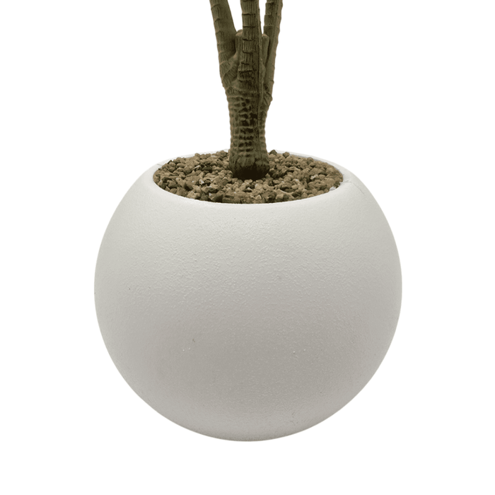 Planta Artificial Dracena Grande En Macetero Plastico Blanco - Fliperex