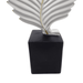 Figura Adorno De Hoja Blanca Decorativa En Resina Moderna M - Fliperex
