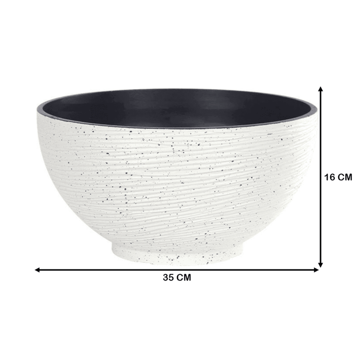 Macetero Plastico Semi Esfera Premium Diseño a Rayas S - Fliperex