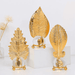 Set 2 Hojas Dorada Con Bola De Cristal Adorno Elegante Mesa - Fliperex
