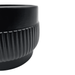 Macetero Maceta De Ceramica Lineas Relieve Negro L - Fliperex