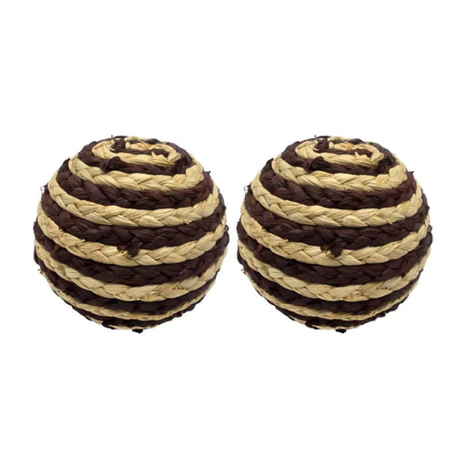 Set 2 Esferas De Yute Cuerda Para Decoracion Pelota Beige - Fliperex