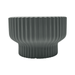 Macetero Maceta De Ceramica Estilo Copon Gris Mate L - Fliperex