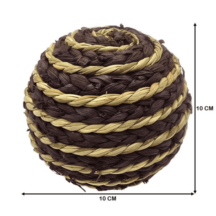 Set 2 Esferas De Yute Cuerda Para Decoracion Pelota Marron - Fliperex