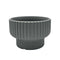 Macetero Maceta De Ceramica Estilo Copon Gris Mate M