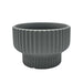 Macetero Maceta De Ceramica Estilo Copon Gris Mate M - Fliperex
