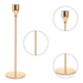 Set 3 Candelabros Porta Velas Dorado Decora Centro De Mesa - Fliperex