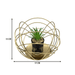 Figura Decorativa Candelabro Esfera Dorada Con Mini Planta - Fliperex