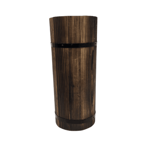 Macetero De Madera Tipo Barril Largo Alto Jardin Terraza L - Fliperex