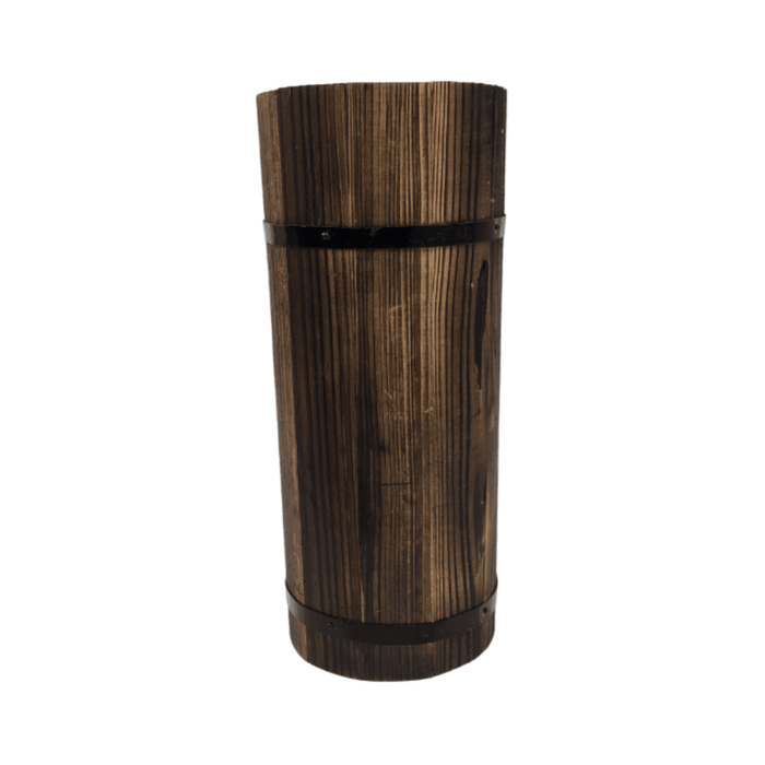 Macetero De Madera Tipo Barril Largo Alto Jardin Terraza L - Fliperex