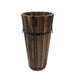 Macetero De Madera Tipo Barril Largo Bajo Jardin Terraza M - Fliperex