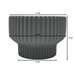 Macetero Maceta De Ceramica Estilo Copon Gris Mate M - Fliperex