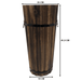 Macetero De Madera Tipo Barril Largo Bajo Jardin Terraza L - Fliperex